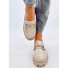 Emina Beige platform loafers 1
