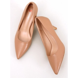 Lauryn Khaki low heel pumps beige 1