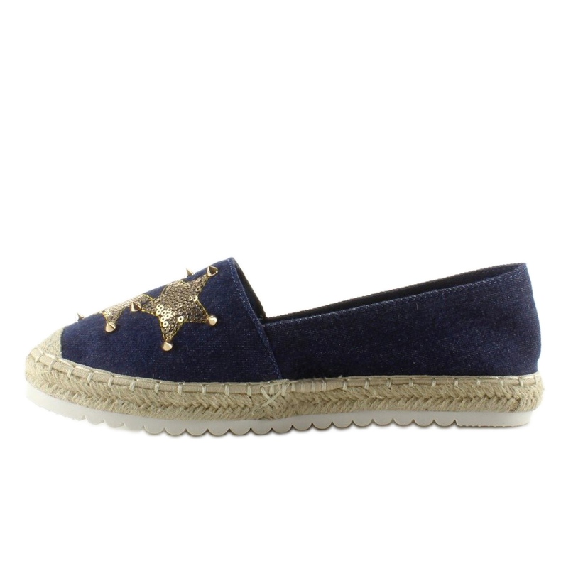 Canvas espadrilles with CV-353 Dk studs. Blue navy blue 1