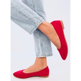 Keys Red leather insole ballerinas 1