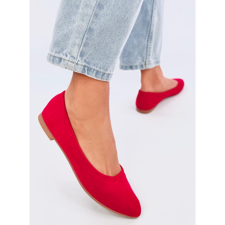 Keys Red leather insole ballerinas 2