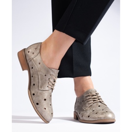 Daszyński gold openwork women's shoes golden 1