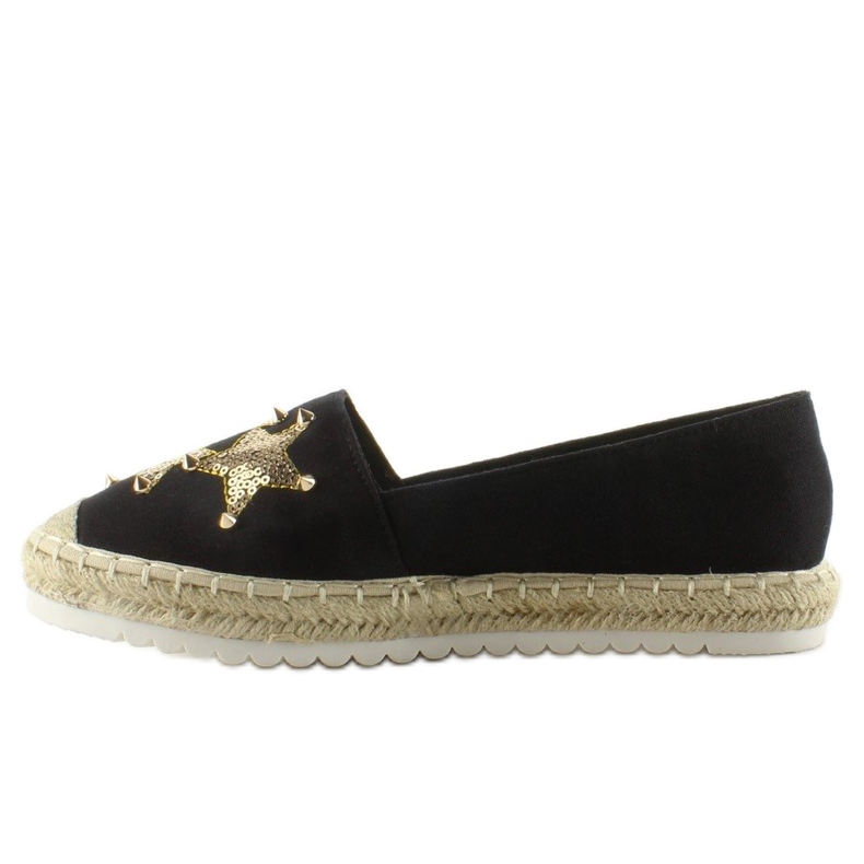 Canvas espadrilles with CV-353 Black studs 1