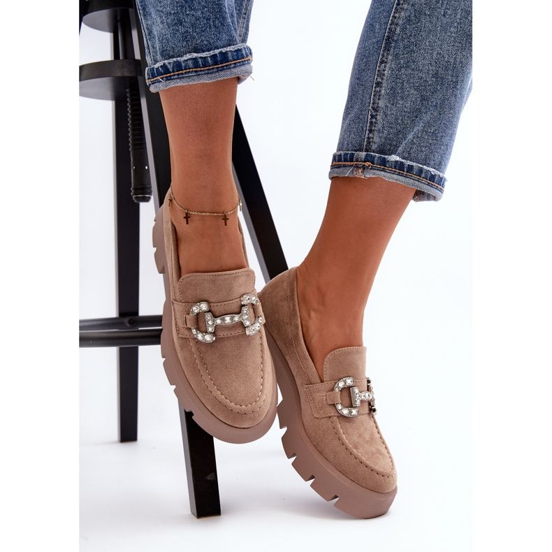 Women's Moccasins With Decoration Beige Ellise 2