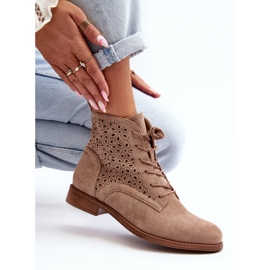 S.barski HY66-136 Women's Ankle Boots with a Pattern, Beige 1 S.barski HY66-136 Women's Ankle Boots with a Pattern, Beige 1