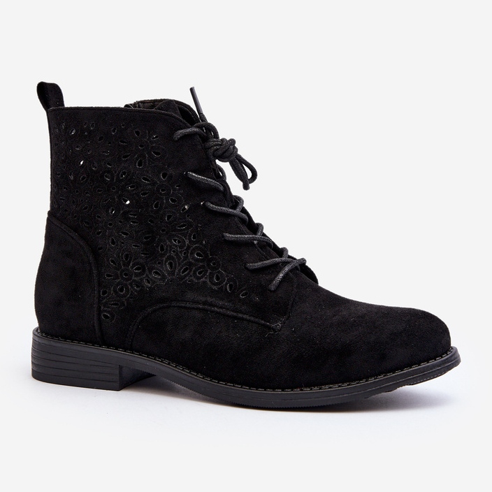 S.barski HY66-136 Women's Ankle Boots With Pattern, Black 2 S.barski HY66-136 Women's Ankle Boots With Pattern, Black 2