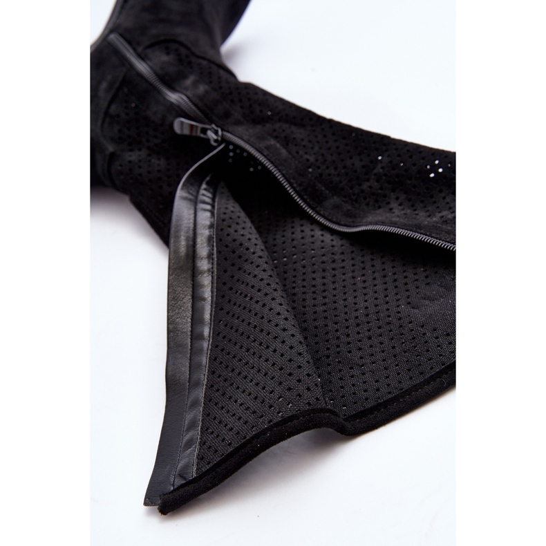 S.barski HY66-139 Women's Openwork Boots, Black 1