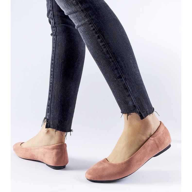 Dark pink Jules eco-suede ballet flats 1 Dark pink Jules eco-suede ballet flats 1
