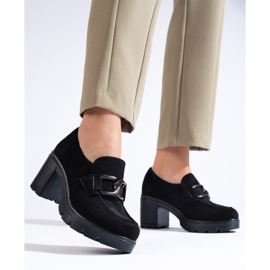 W. Potocki Suede black high heels Potocki 1