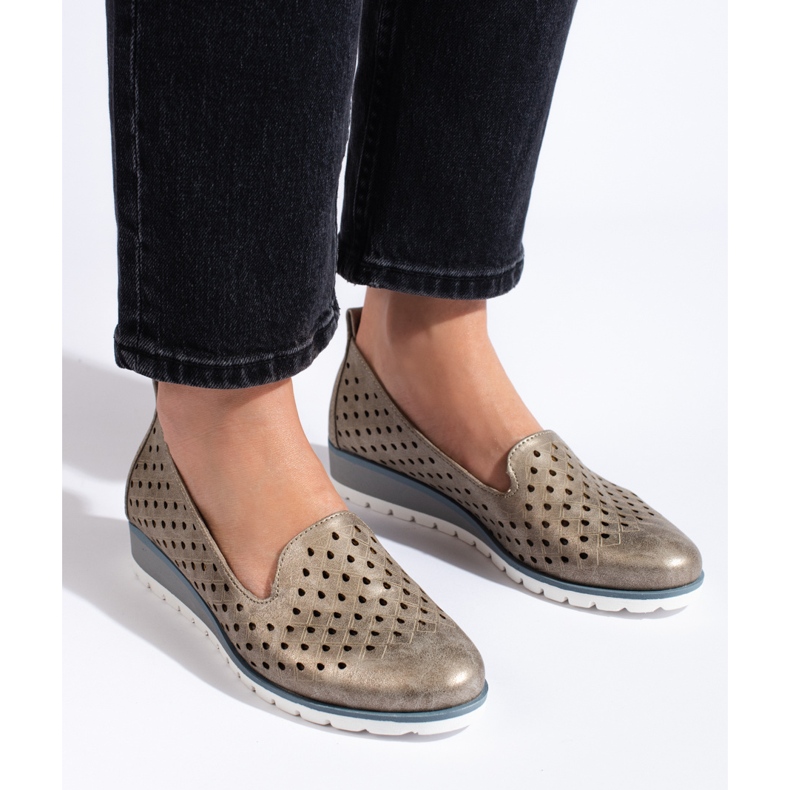 Women's gold openwork lords by Daszyński golden 1