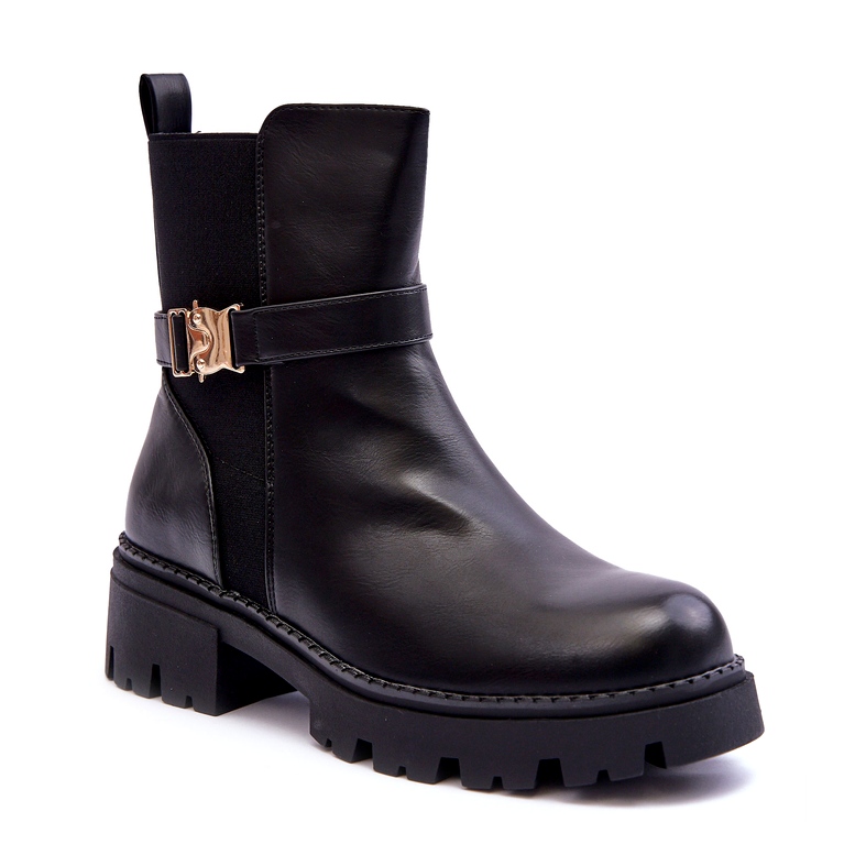 Women's Jodhpur boots with a black decoration 1 Women's Jodhpur boots with a black decoration 1