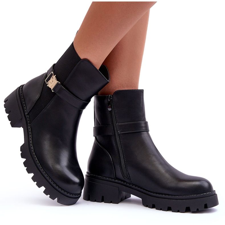 Women's Jodhpur boots with a black decoration 4 Women's Jodhpur boots with a black decoration 4