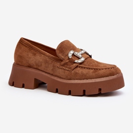 Women's Moccasins With Decoration Camel Ellise brown 1