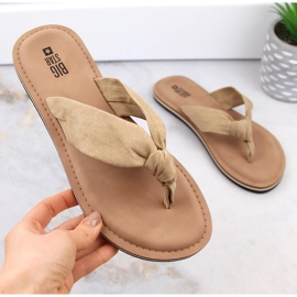 Women's beige flip-flops Big Star LL274623 1