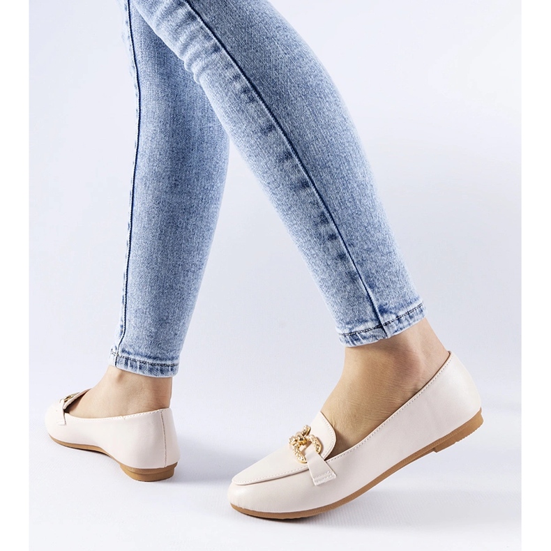 Beige buckle moccasins from Sovera 1