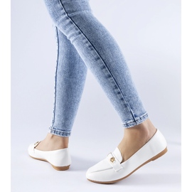 White Velino buckle moccasins 1