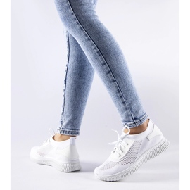 White openwork sneakers by Pierantonio 1