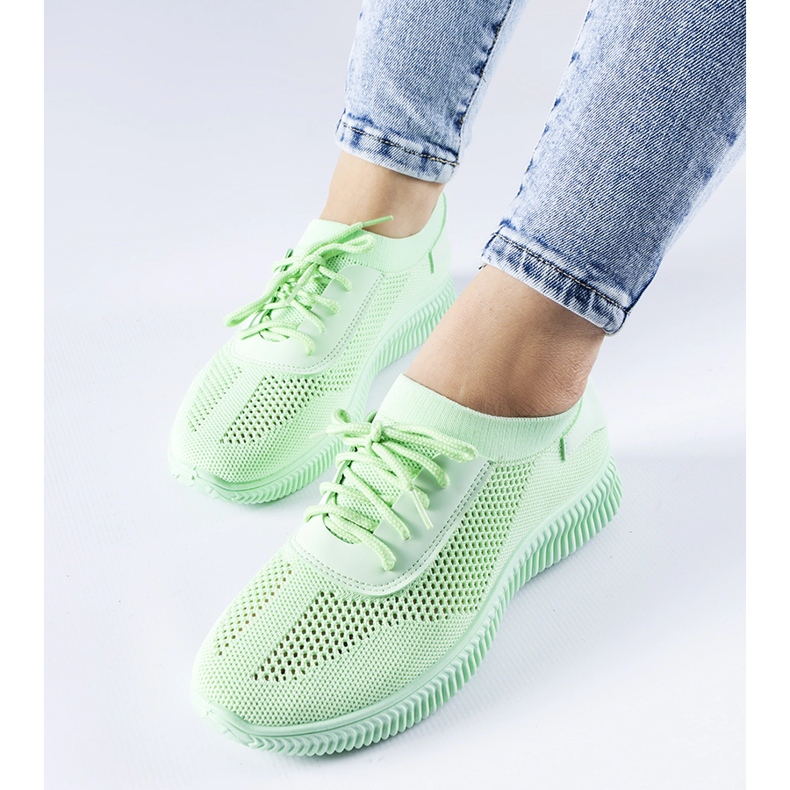 Green openwork sneakers by Pierantonio 1
