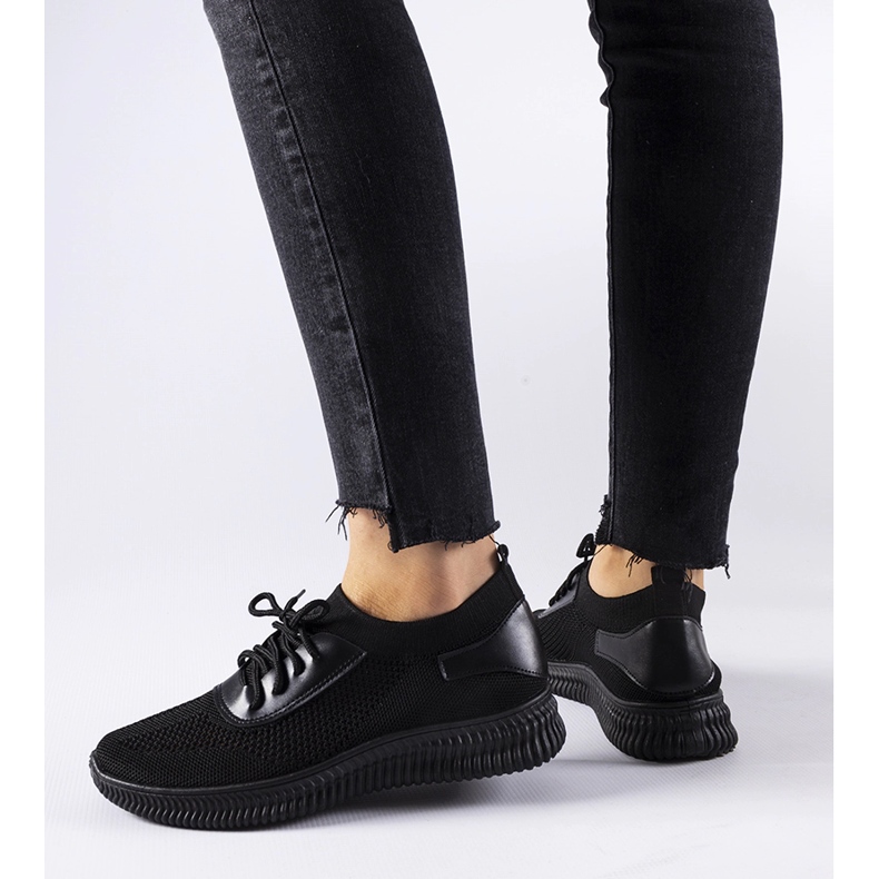 Black openwork Pierantonio sneakers 1