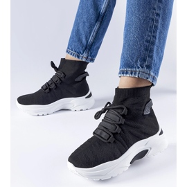 Black high-top Vigatto sneakers 1