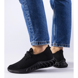 Black fabric sneakers Derek 1