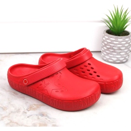 Women's slippers kroks red Big Star II275004 2