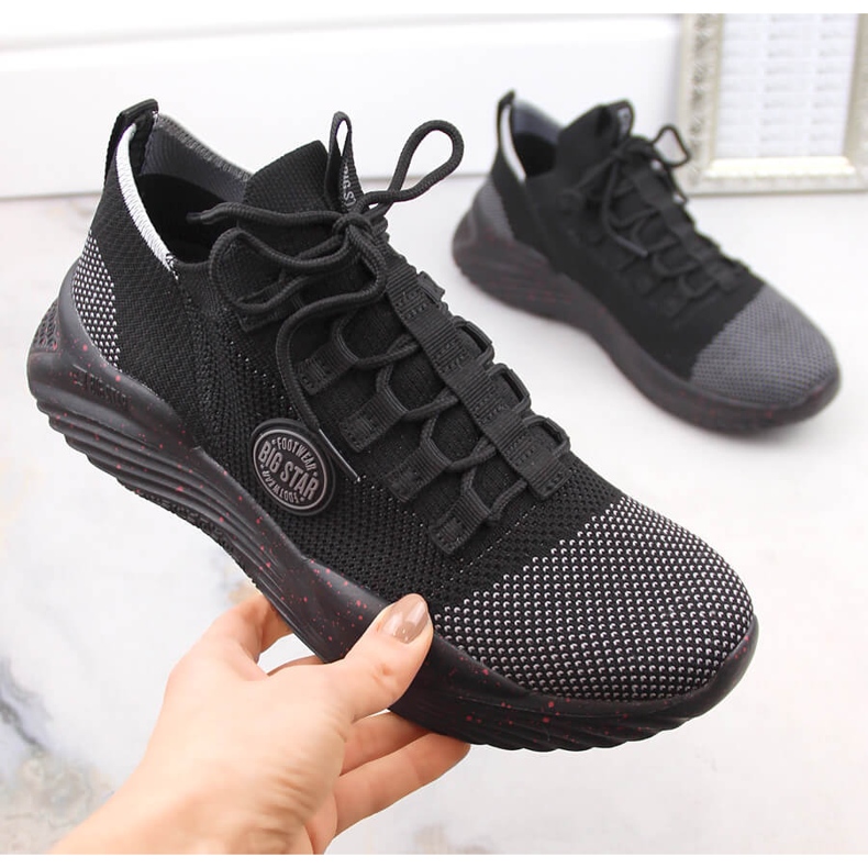 Black sports shoes Big Star LL274684 2