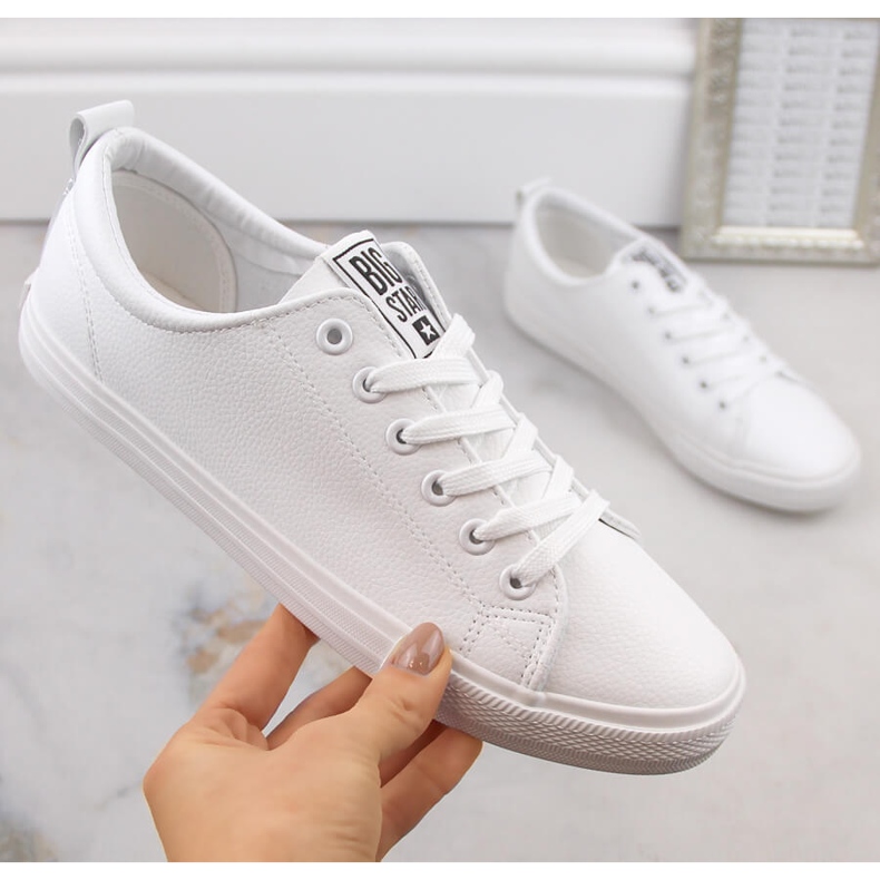 White eco-leather sneakers Big Star JJ274311 1 White eco-leather sneakers Big Star JJ274311 1