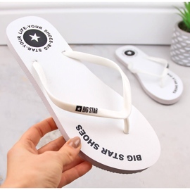 Flat white flip-flops Big Star LL274795 1