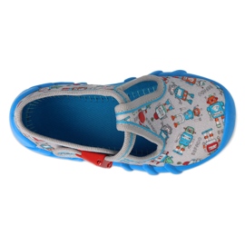 Befado children's slippers with a clasp 110N483, gray grey 3