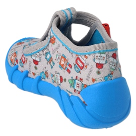 Befado children's slippers with a clasp 110N483, gray grey 2