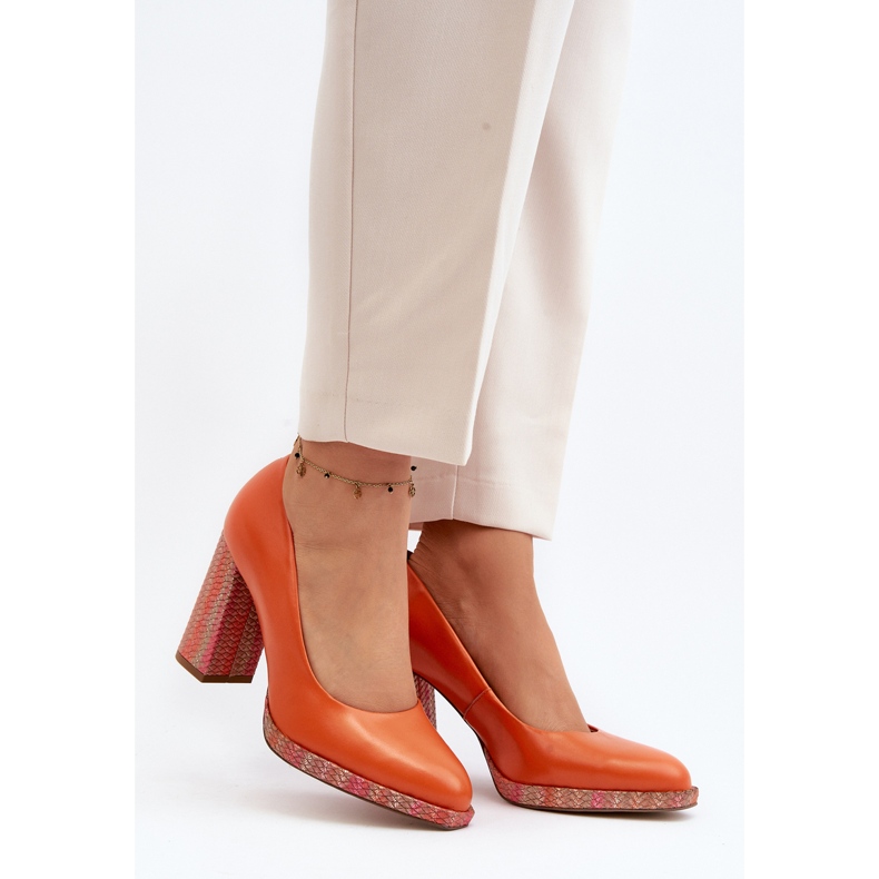 Laura Messi 2746 Orange High Heel Pumps 2 Laura Messi 2746 Orange High Heel Pumps 2