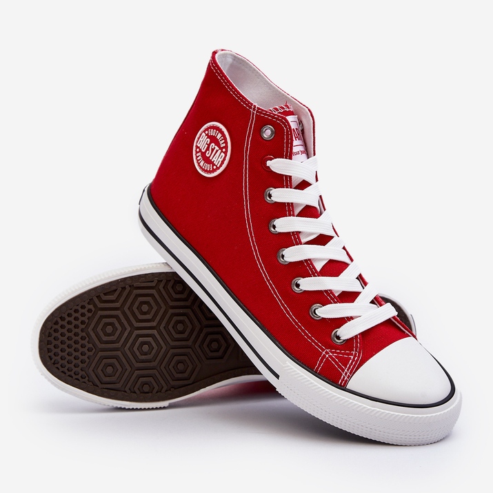 Big Star High Men's Red Sneakers T174104 2