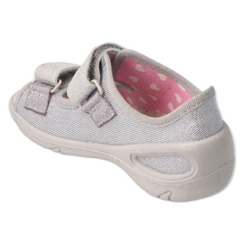 Befado children's slippers pu 065P179 silver 2
