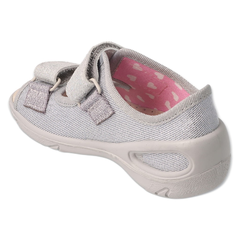 Befado children's slippers pu 065P179 silver 2