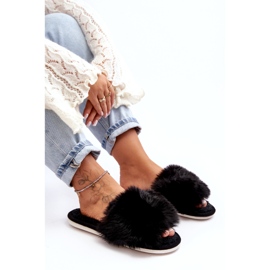 Women's Slippers With Fur Black Vienitta 3