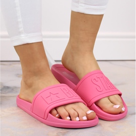 Women's beach slippers pink Big Star HH274A039 1