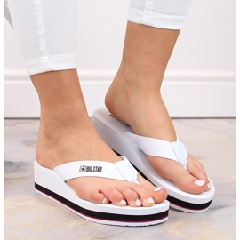 White Big Star JJ274A333 wedge flip-flops 1