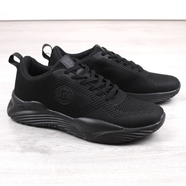 Black men's sports shoes Big Star LL174248 1