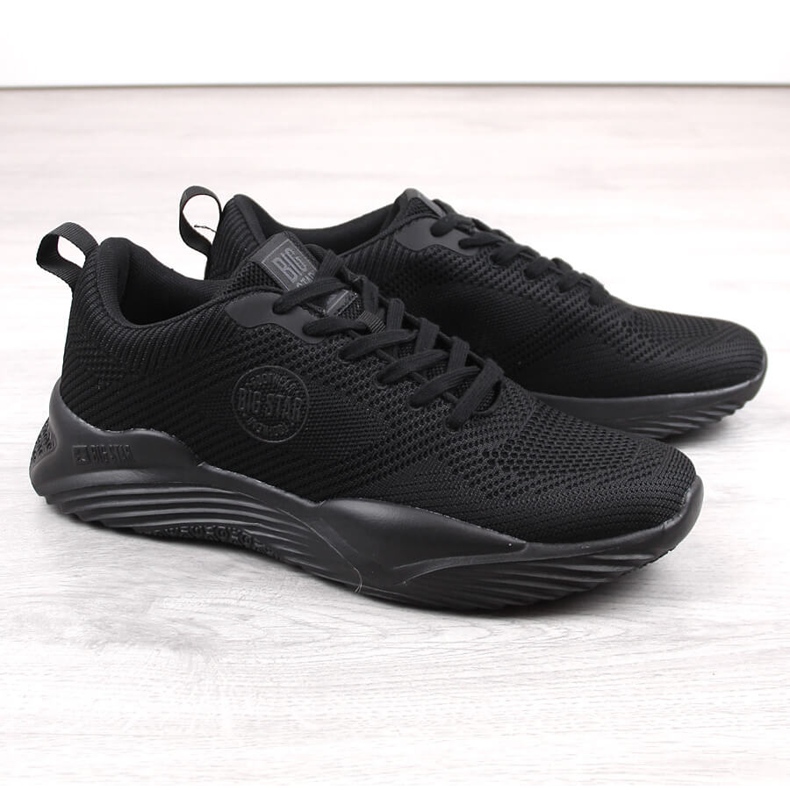 Black men's sports shoes Big Star LL174248 1