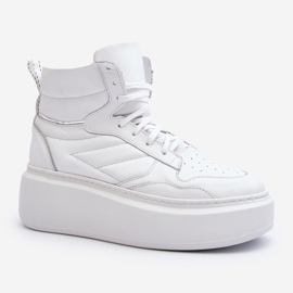 Zazoo 3392/X Women's Leather Sports Shoes on the Platform, White 4
