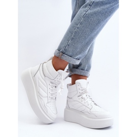Zazoo 3392/X Women's Leather Sports Shoes on the Platform, White 6