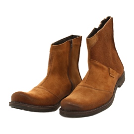 Olivier Leather men's boots 553KZ red brown 5 Olivier Leather men's boots 553KZ red brown 5