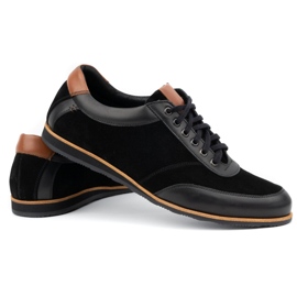 Olivier Men's leather shoes 7007KB black 3