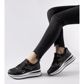 Black Inès platform sneakers 1