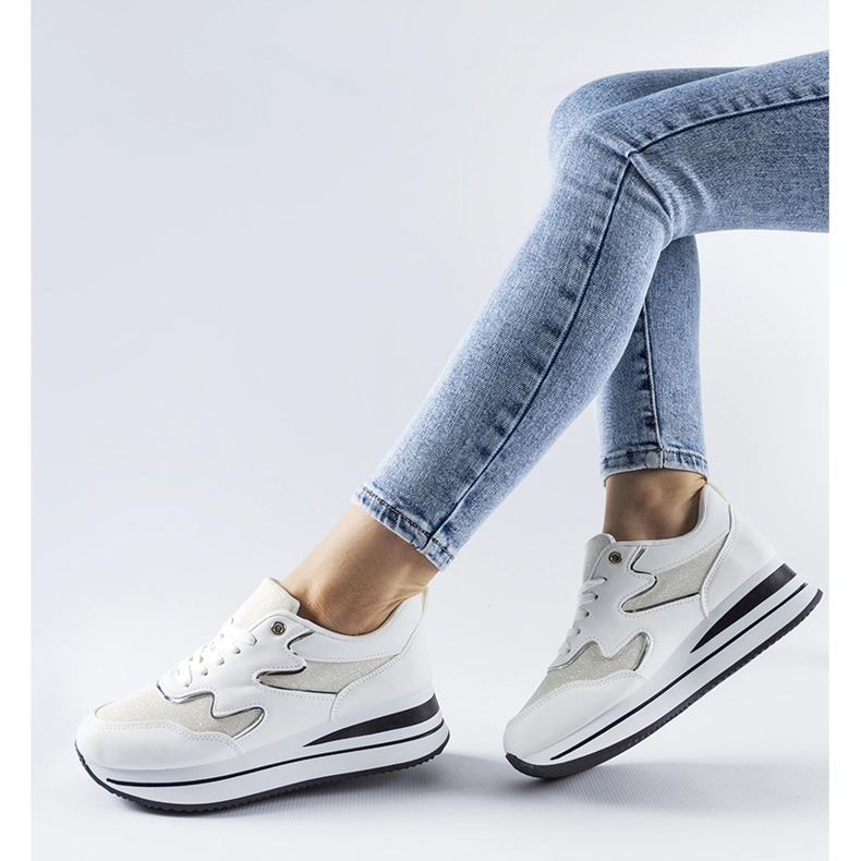 White Inès platform sneakers 1