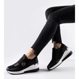 Black Salida slip-on wedge sneakers 1