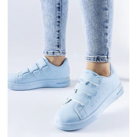 Paré blue sneakers with Velcro fastening 1