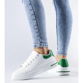 White and green Leland sneakers 1