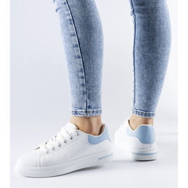 White and blue Leland sneakers 1